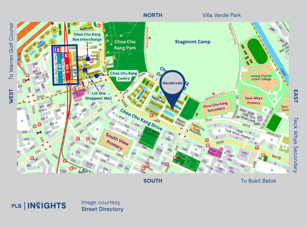 Explore Wandervale, a modern Executive Condominium near Choa Chu Kang MRT, offering spacious units, top-notch amenities, and prime connectivity for families and professionals.

Location Analysis